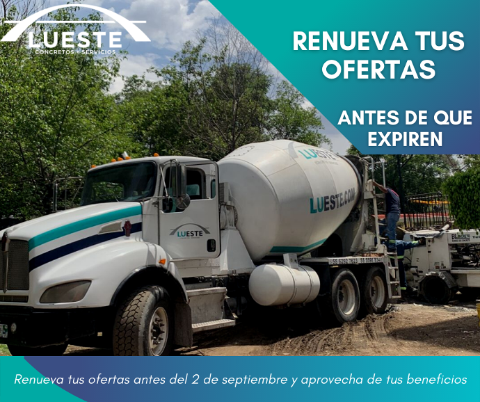 La logística de concreto de Lueste cubre la CDMX metropolitana.